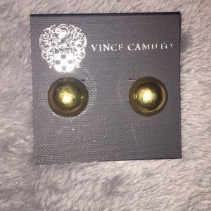 Half ball stud post earrings